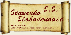 Stamenko Slobodanović vizit kartica